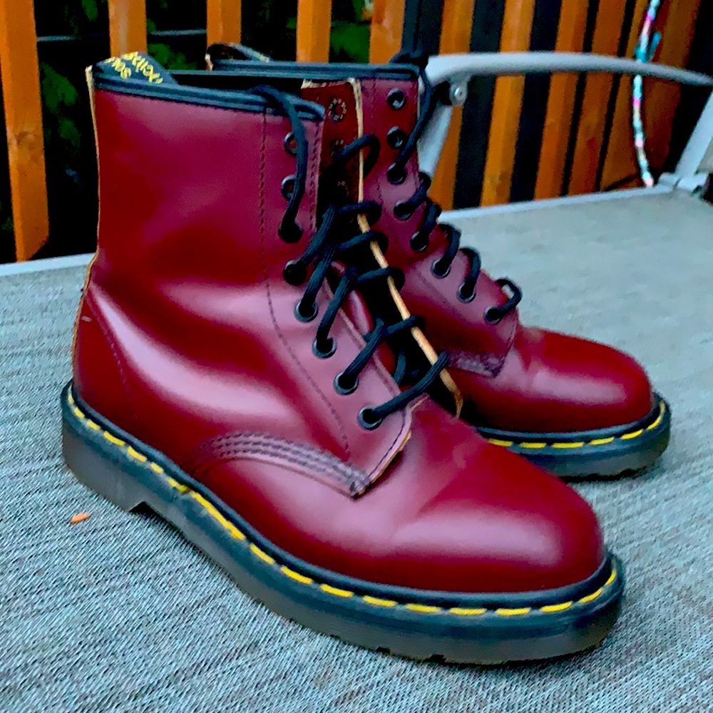 NWB Dark red Doc Marten combat boots